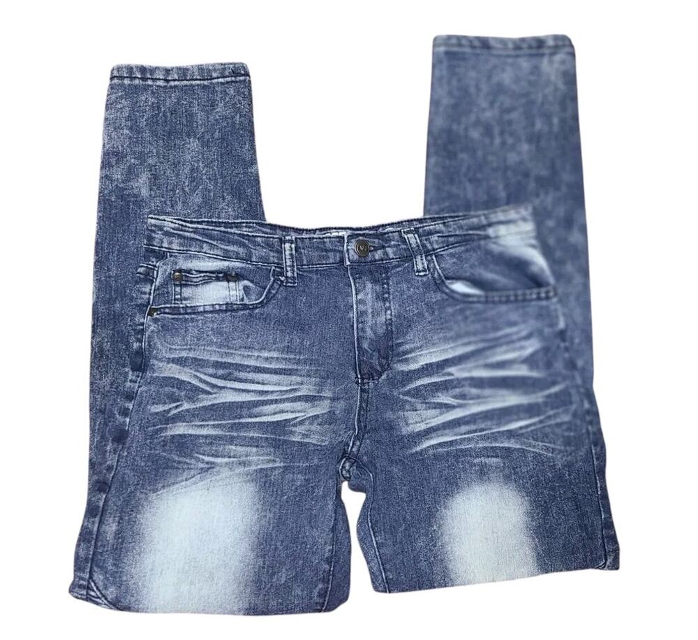 Youth Skinny Stretch Acid Wash Moto Jeans Mecca Since Day 1 Sz 16